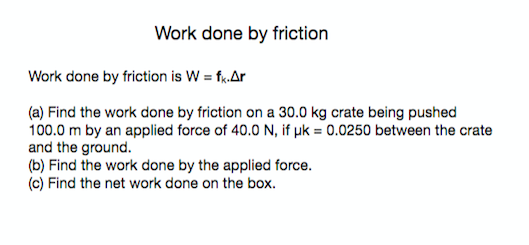 work-done-by-friction-to-stop-a-cart-youtube