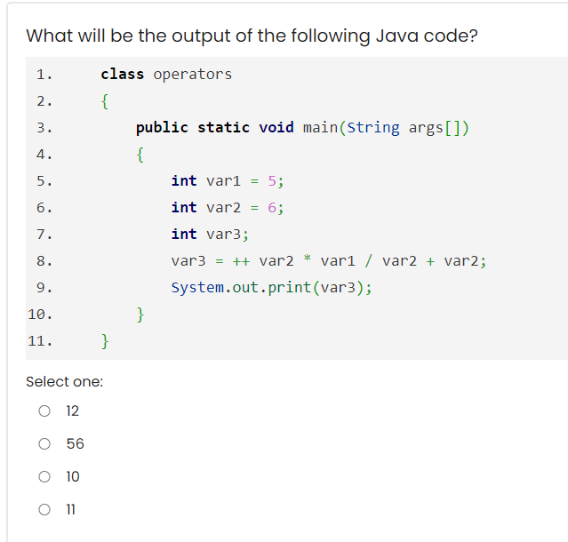 Solved What Will Be The Output Of The Following Java Code? | Chegg.com