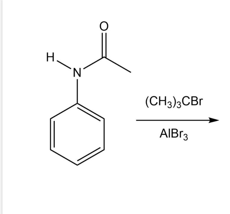 Solved H N (CH3)3CBr AIBr3 | Chegg.com