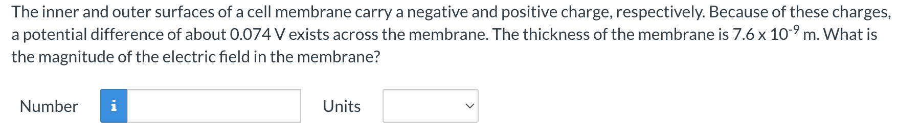 Solved The inner and outer surfaces of a cell membrane carry | Chegg.com