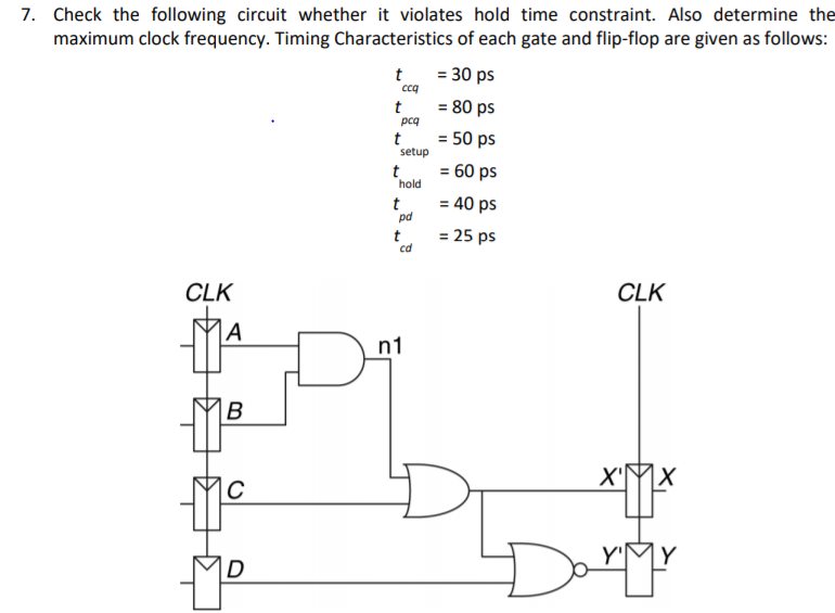 Solved 7. Check the following circuit whether it violates | Chegg.com