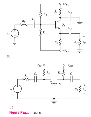 Problem 1: Draw the ac equivalent circuits for, and | Chegg.com