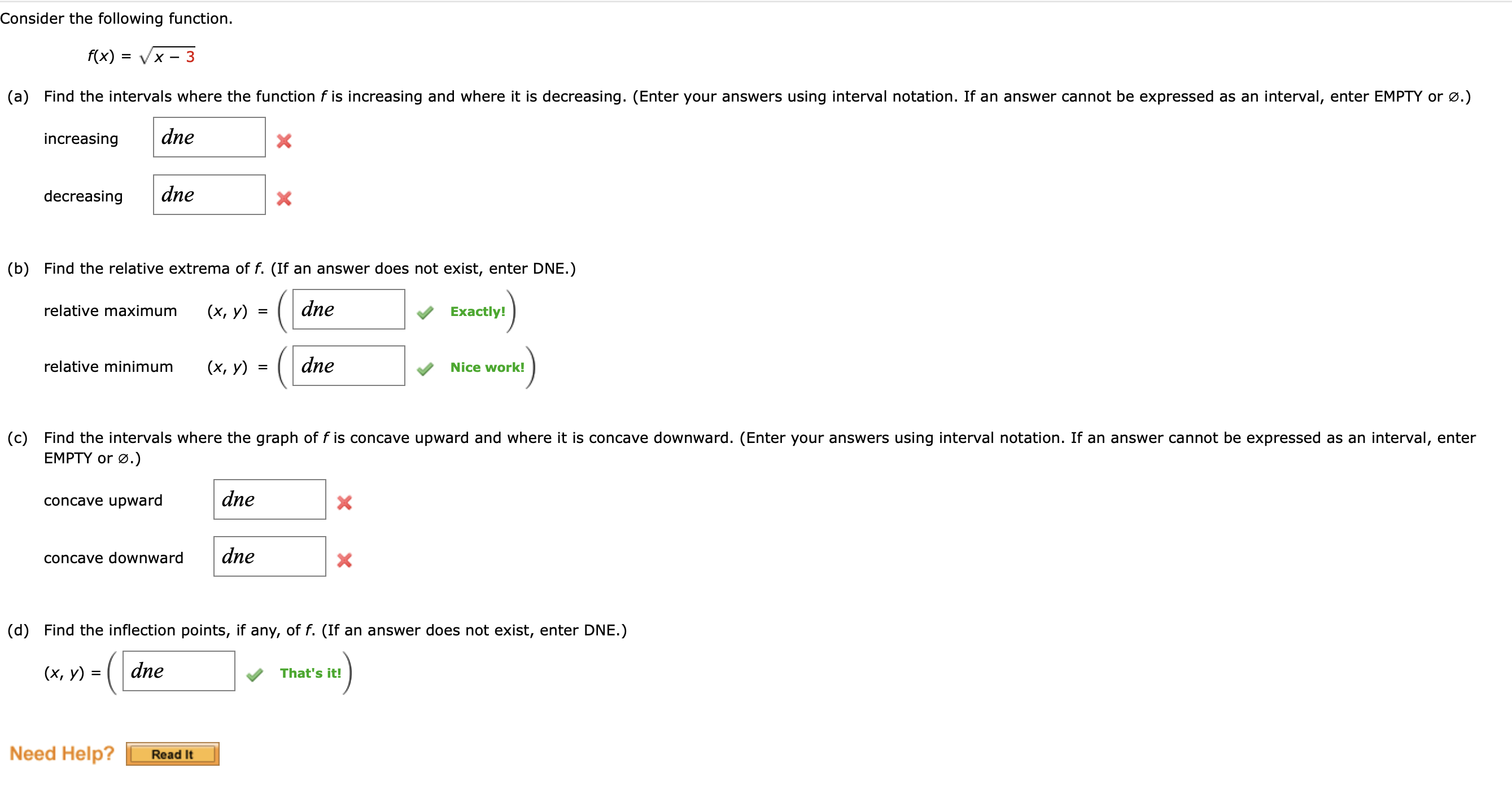 Find the intervals where the function f is increasing | Chegg.com