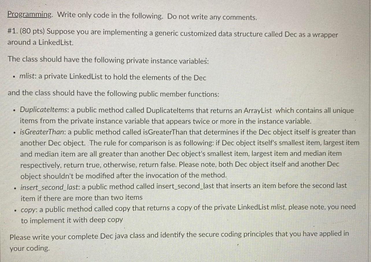 Solved Programming. Write only code in the following. Do not | Chegg.com