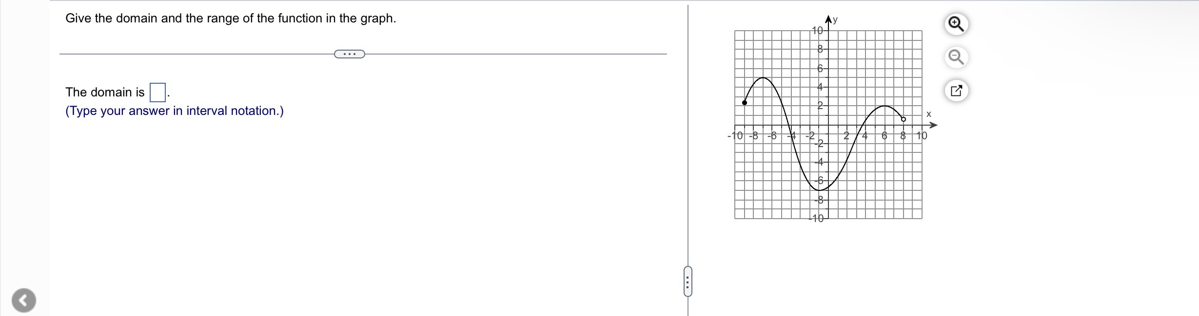 Solved Give the domain and the range of the function in the | Chegg.com