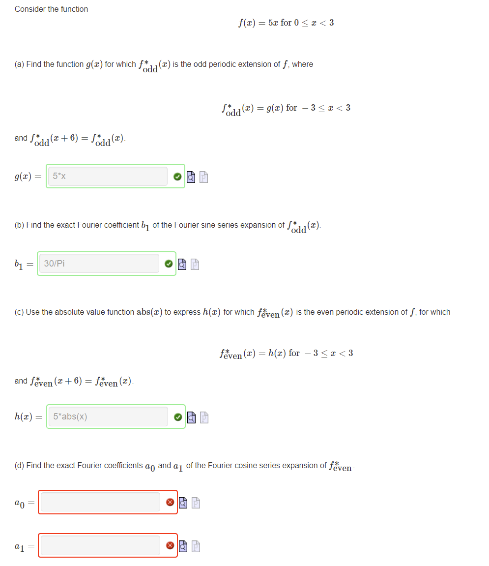 Solved Consider the function f(x) = 5x for 0
