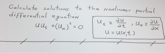 Solved Calculate solutions to the nonlinear partial | Chegg.com