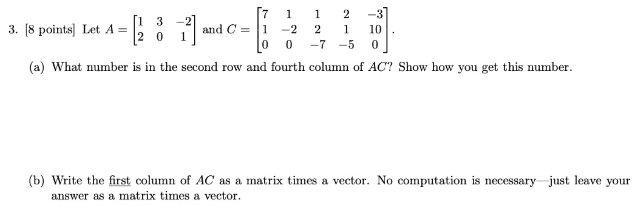 THIS IS A LINEAR ALGEBRA QUESTION: Please answer this | Chegg.com
