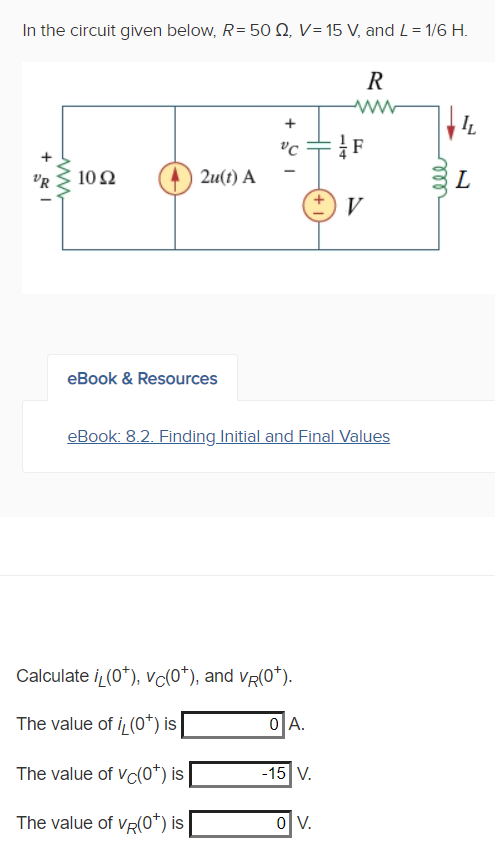 Solved In The Circuit Given Below R 50 W V 15 V An Chegg Com