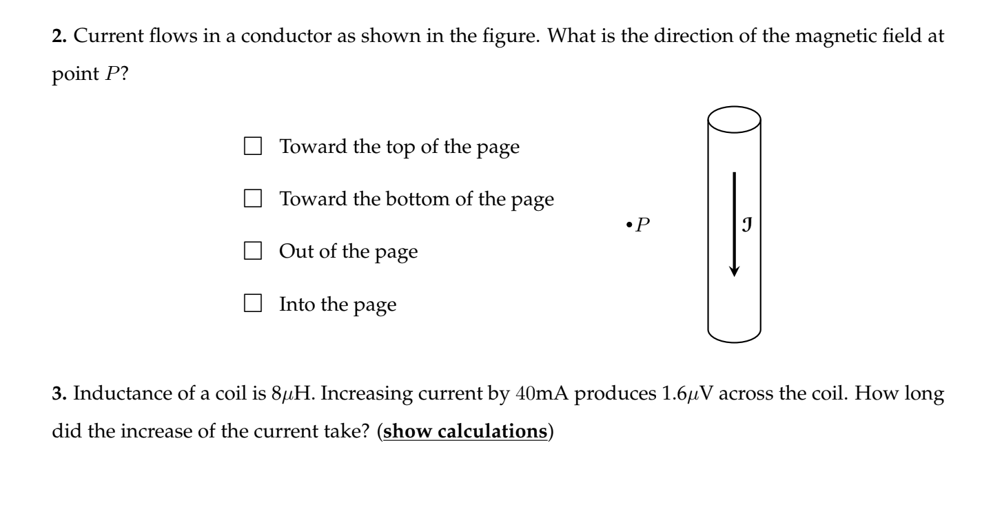 Solved 2. Current flows in a conductor as shown in the | Chegg.com