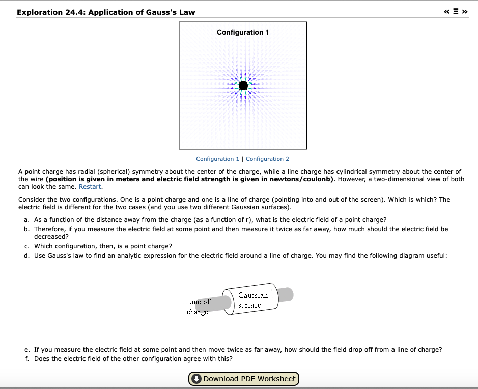 Solved Exploration 24.4: Application Of Gauss's Law | Chegg.com