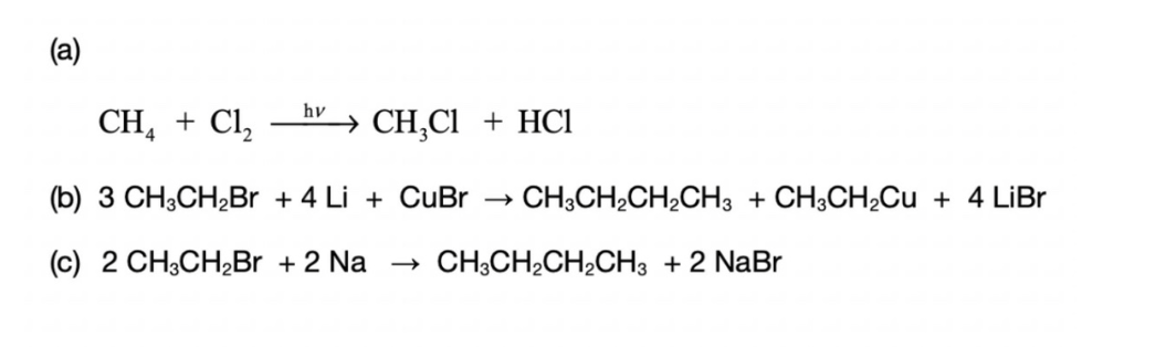 Solved (a) CH4+Cl2 hvCH3Cl+HCl (b) | Chegg.com