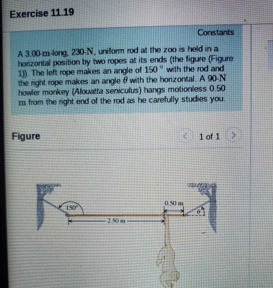Solved Part A Calculate The Tension In The Left Rope TL