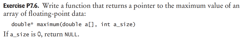 Solved Write a function that returns a pointer to t he | Chegg.com