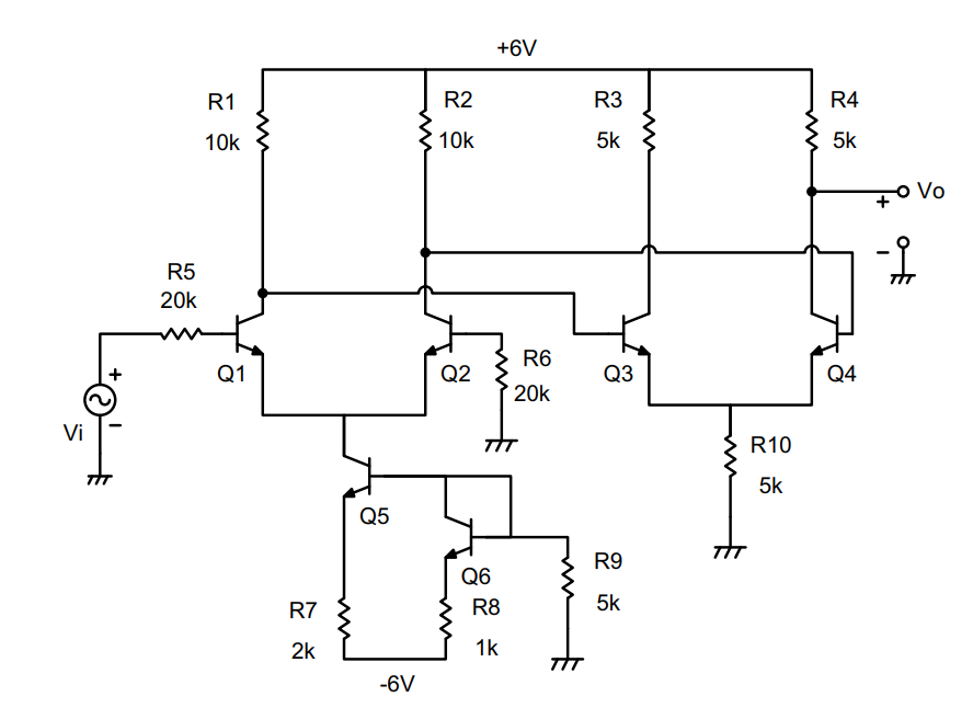 Solved A two-stage amplifier is shown below. Calculate | Chegg.com