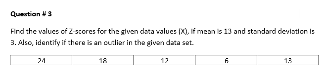 Solved Find the values of Z-scores for the given data values | Chegg.com