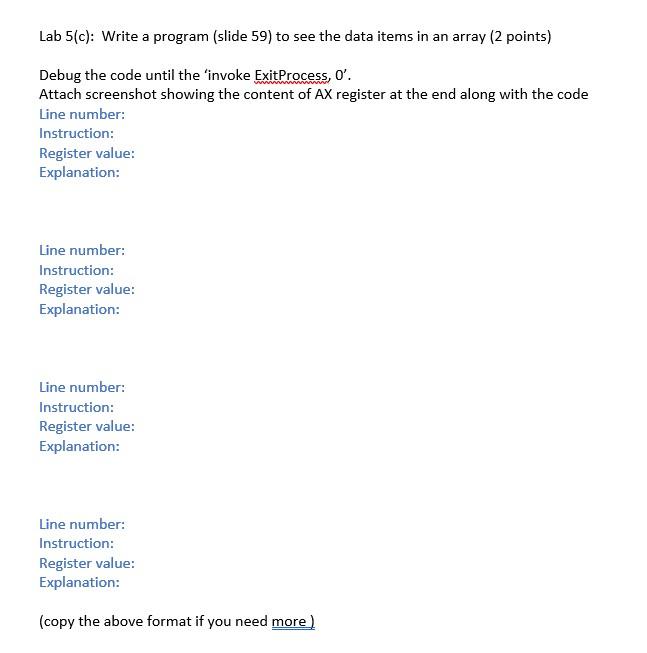 Solved Lab 5(c): Write a program (slide 59) to see the data | Chegg.com