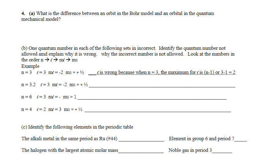 Solved 4. (a) What is the difference between an orbit in the | Chegg.com