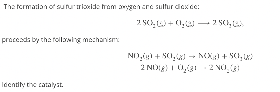 Solved The Formation Of Sulfur Trioxide From Oxygen And 