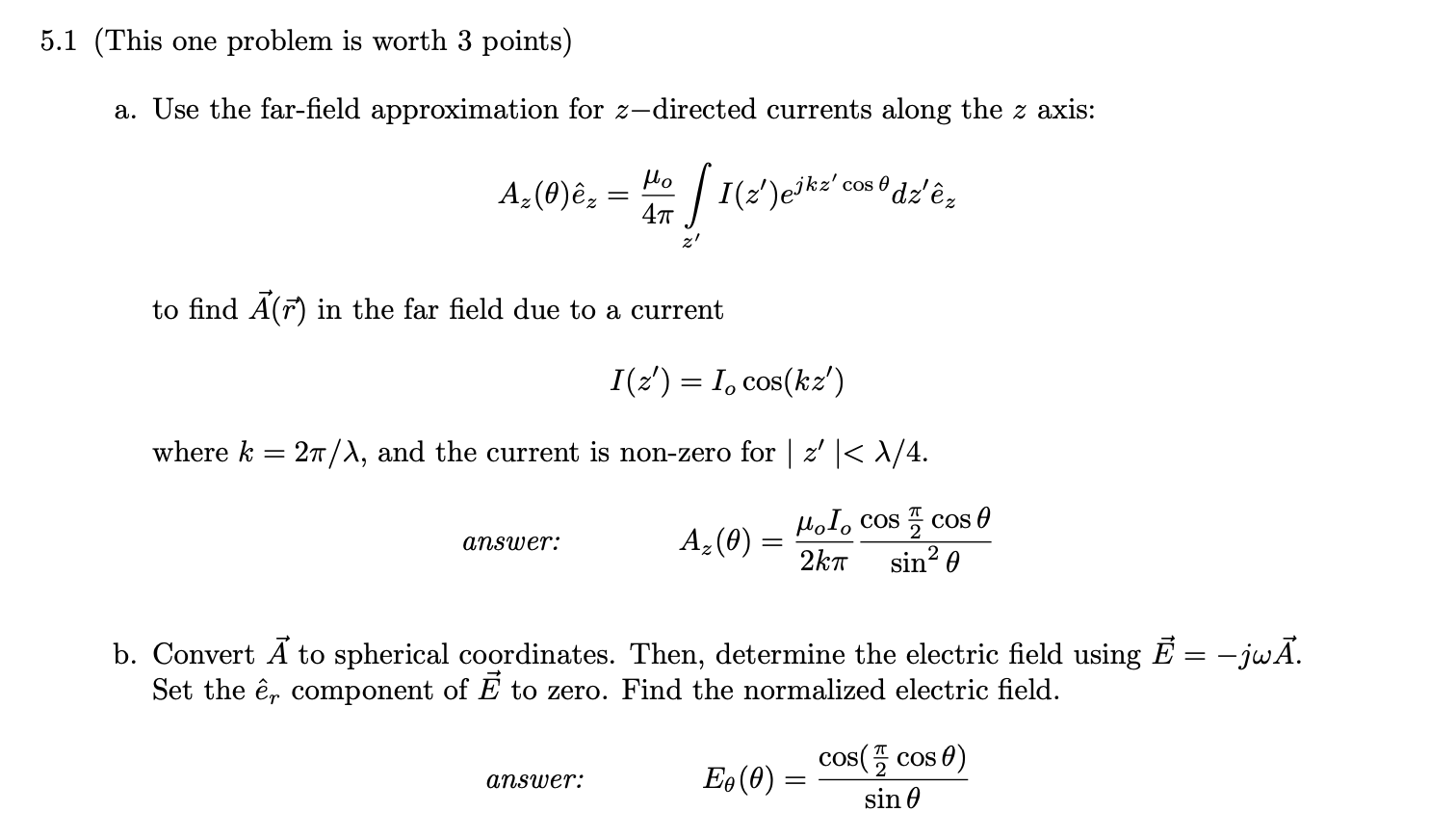 Solved 5.1 (This one problem is worth 3 points) a. Use the | Chegg.com