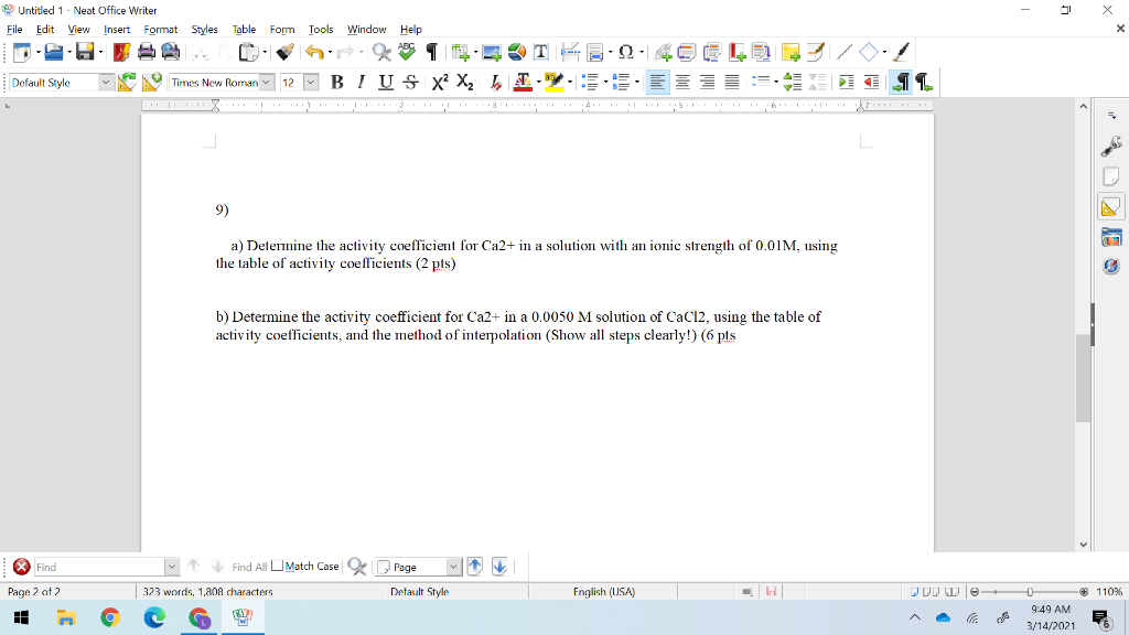 Solved Untitled 1 - Neat Office Writer File Edit View Insert | Chegg.com