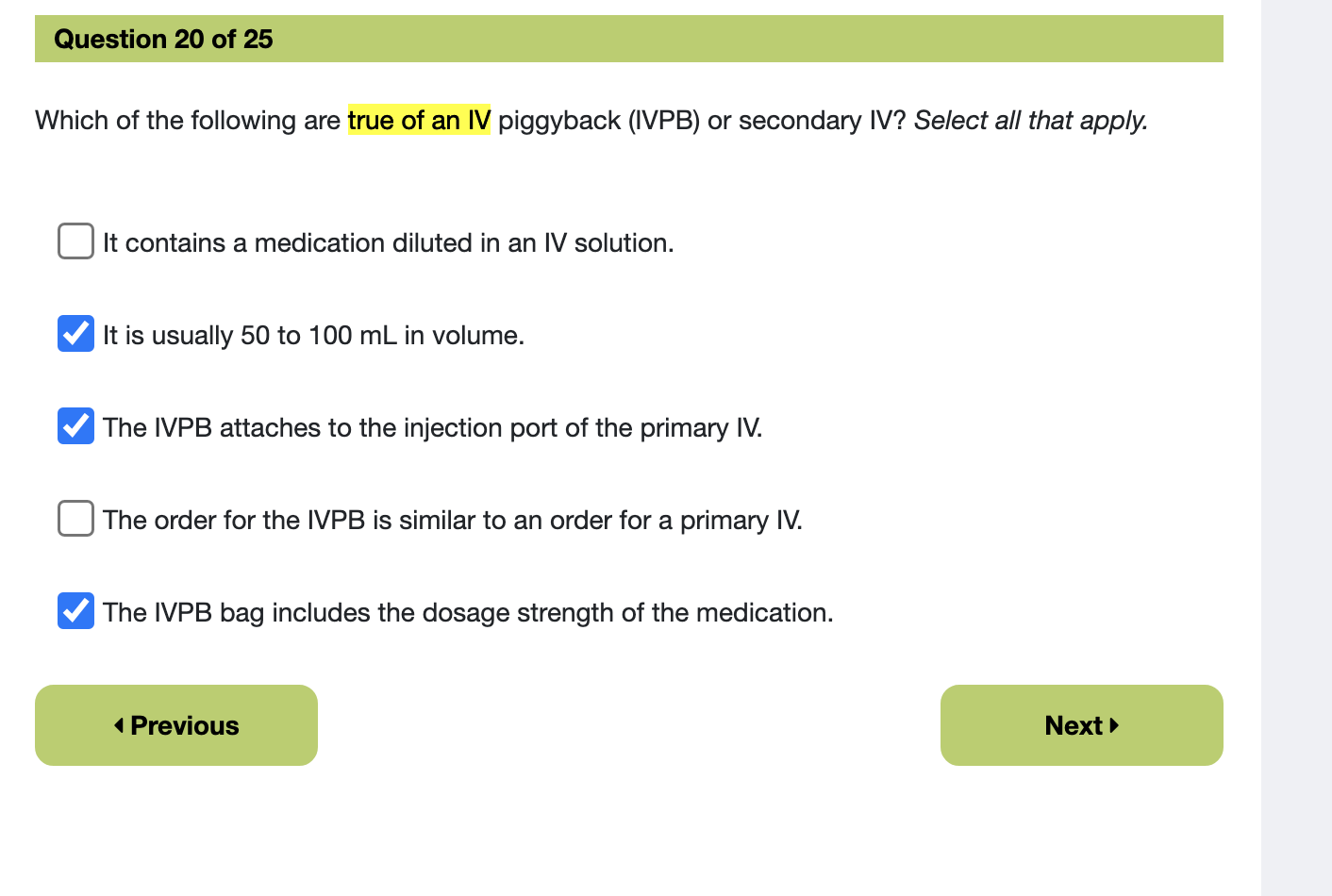 Solved Question 20 of 25 Which of the following are true of | Chegg.com