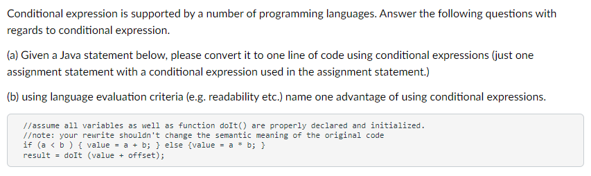 assignment in conditional expression