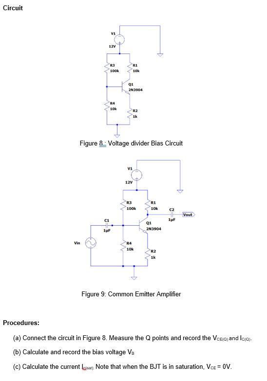 Experiment: BJT as an Amplifier A BJT can be | Chegg.com