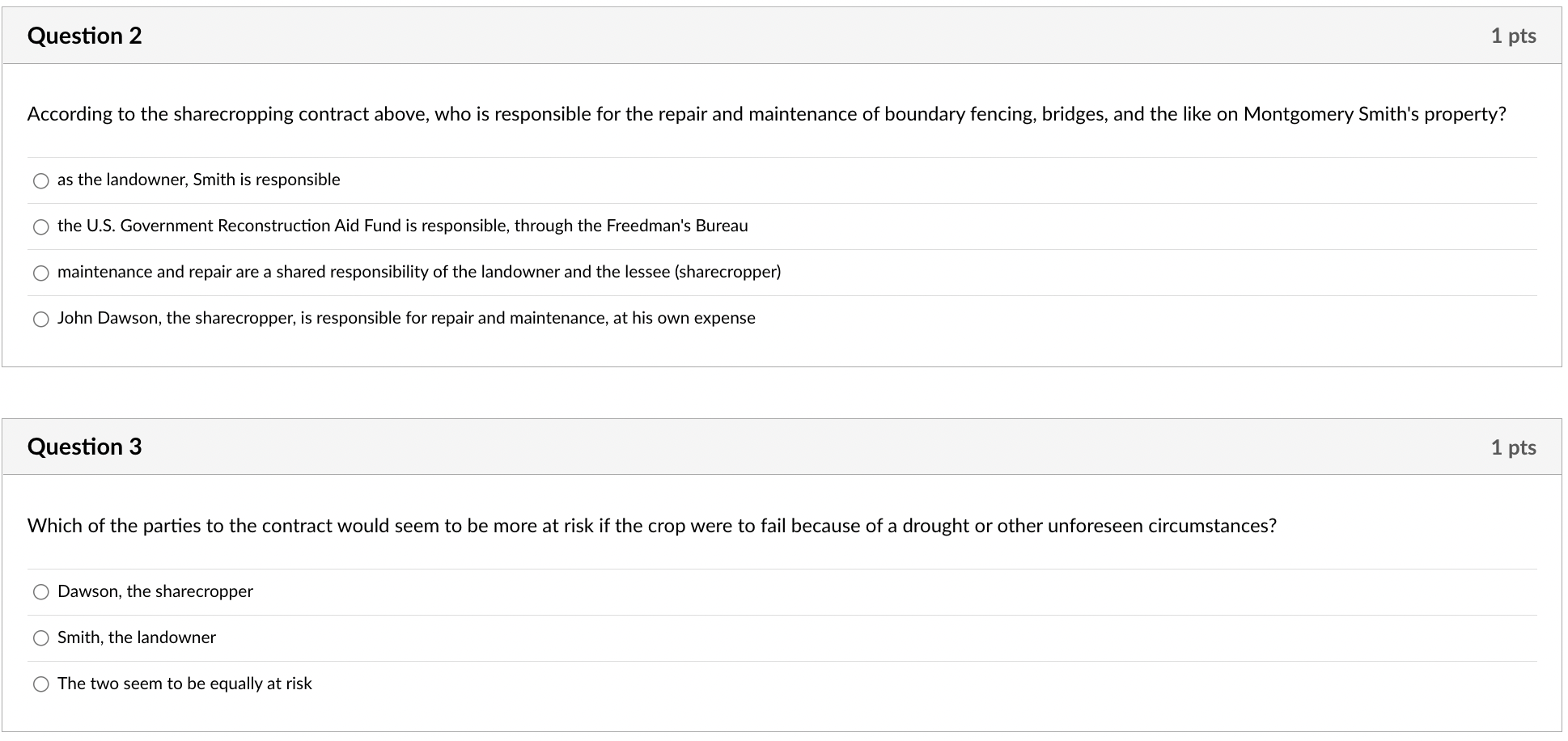 Solved Agreement between Landlord and Sharecropper, 18th day | Chegg.com
