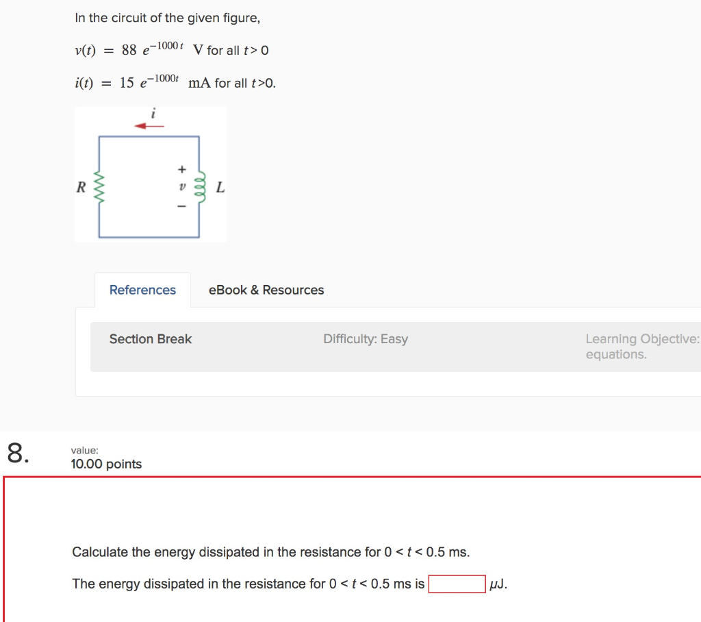 Solved In The Circuit Of The Given Figure V T E 10 Chegg Com