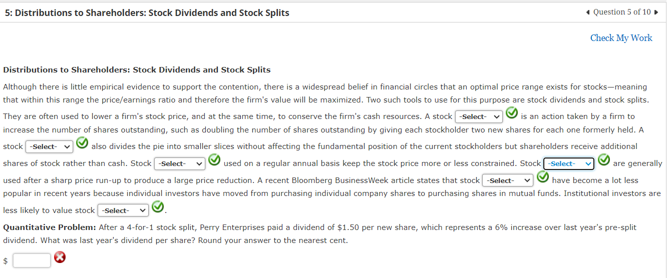 Solved Distributions To Shareholders: Stock Dividends And | Chegg.com