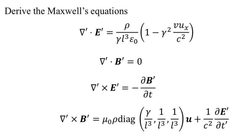 Derive the Maxwell's equations | Chegg.com