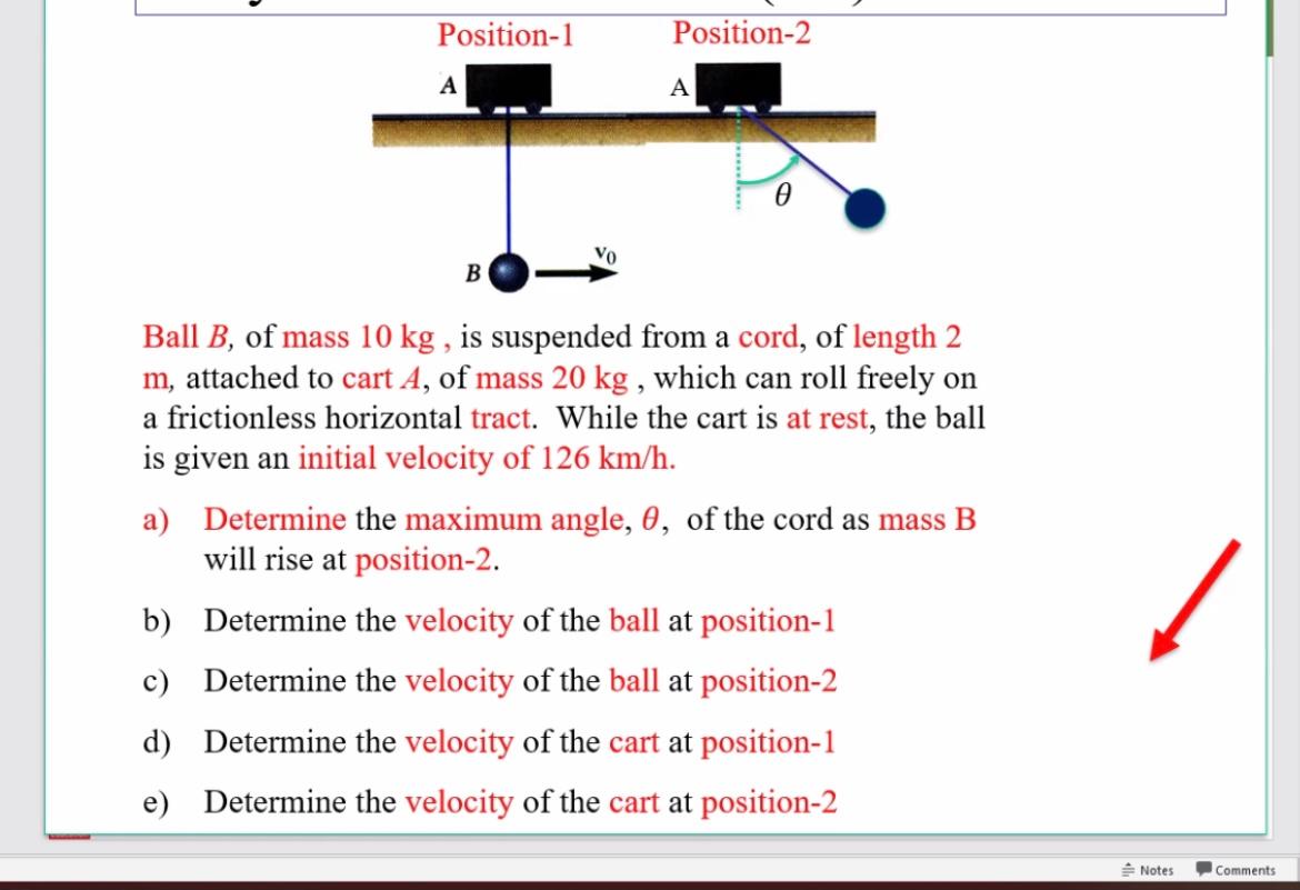 Solved Position-1 Position-2 A A Vo B Ball B, Of Mass 10 Kg | Chegg.com