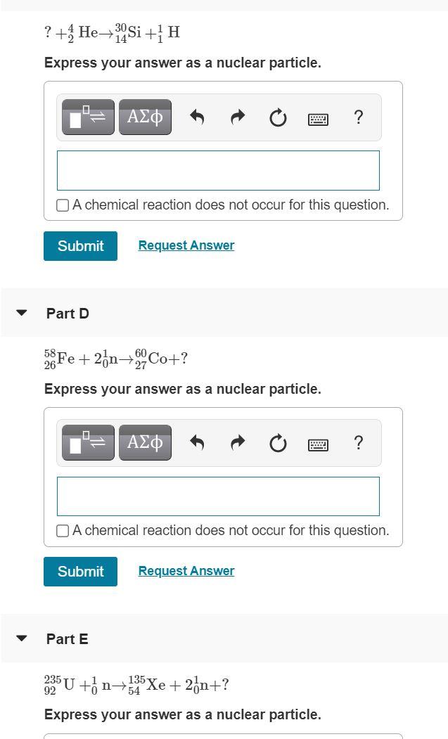 Solved Complete And Balance The Following Nuclear Equations | Chegg.com