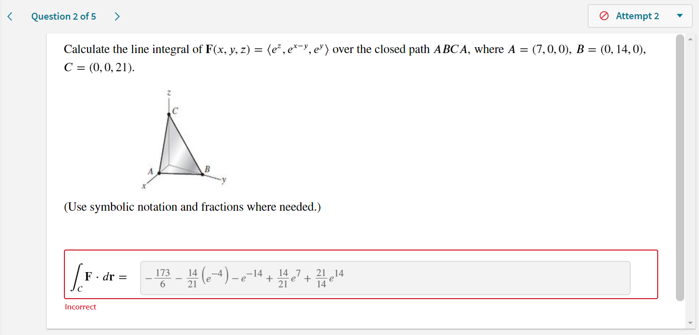 Solved Calculate the line integral of