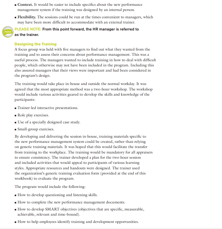 Solved Southwood School A in Training and Development CASE