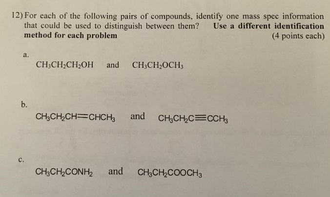 Solved For each of the following pairs of compounds, | Chegg.com