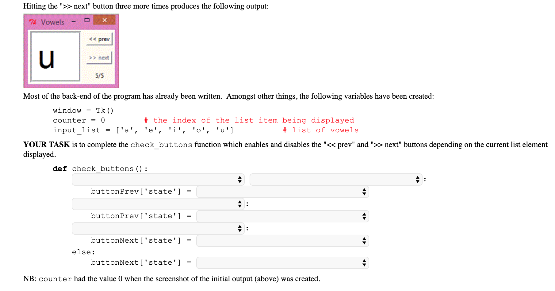 Solved Consider a Python GUI program that produces a window | Chegg.com