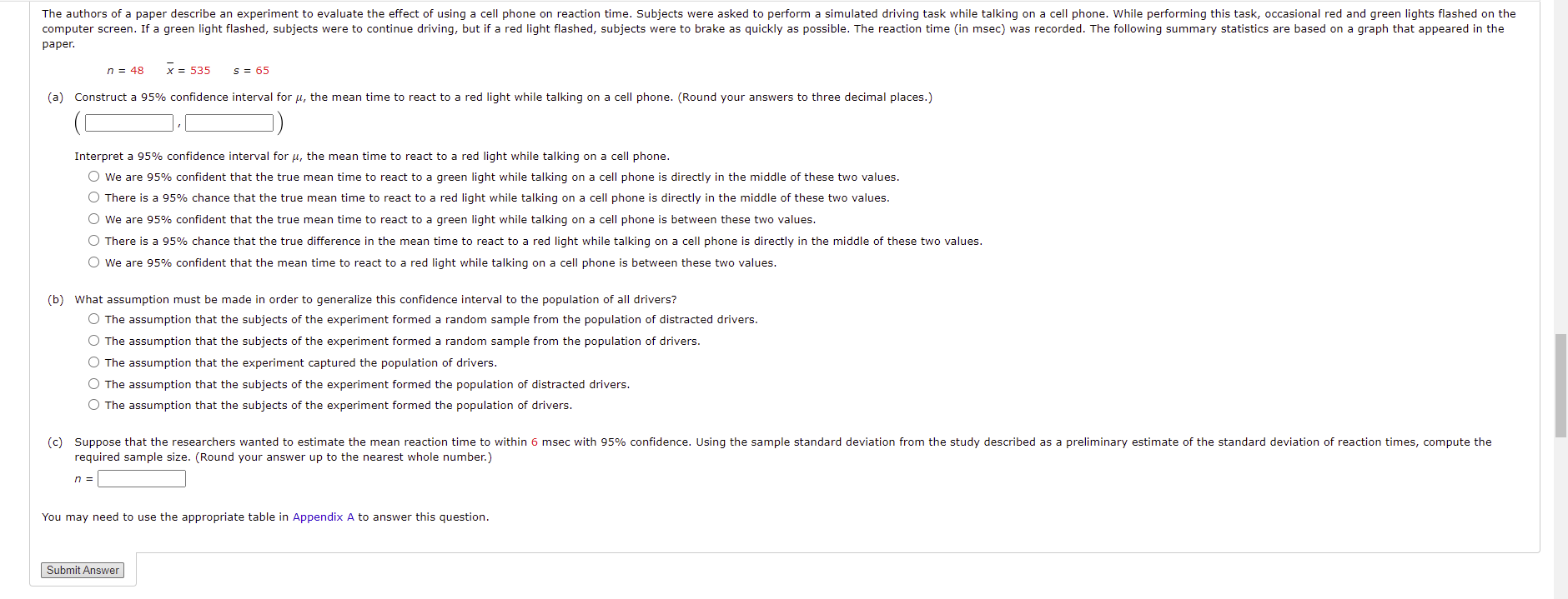 Solved The authors of a paper describe an experiment to | Chegg.com