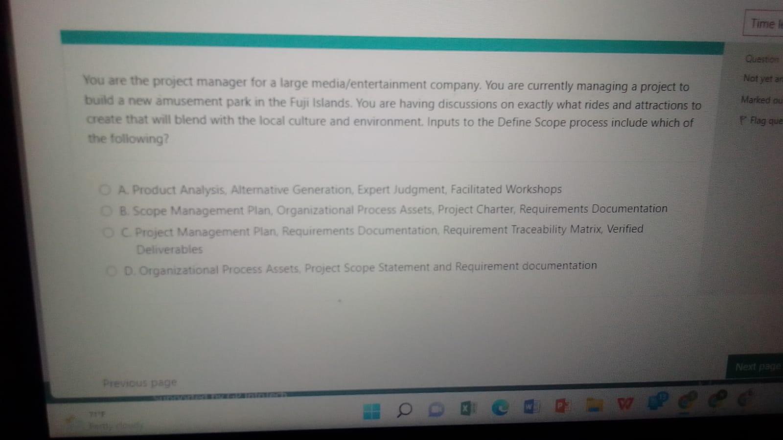 Solved During a meeting with some of the project | Chegg.com