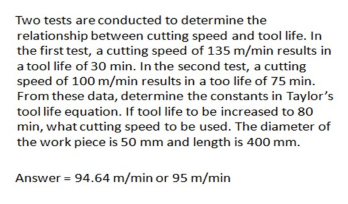 Solved Two tests are conducted to determine the relationship