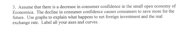 Solved 3. Assume that there is a decrease in consumer | Chegg.com