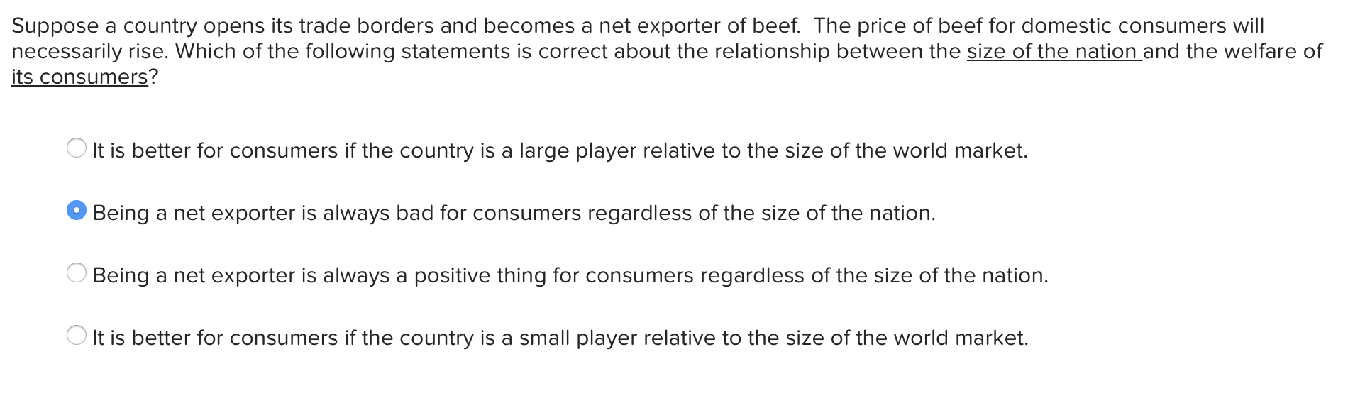 Solved Suppose A Country Opens Its Trade Borders And Becomes | Chegg.com