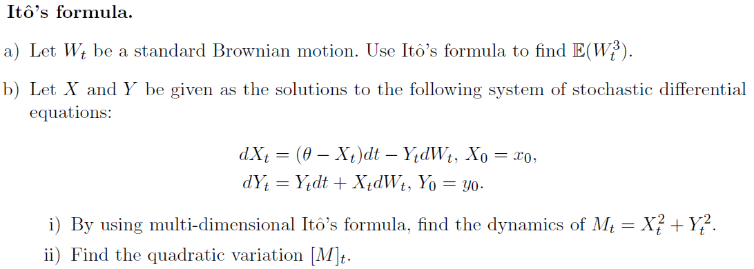 Solved I have a question in quantitaitive finance. Please | Chegg.com