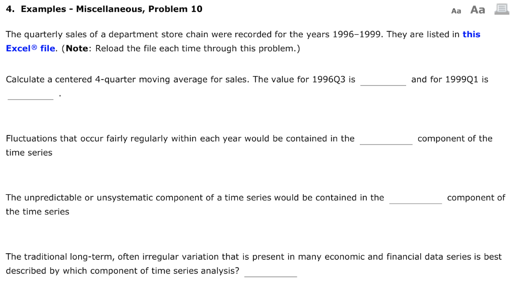 Solved 4. Examples - Miscellaneous, Problem 10 Aa Aa The | Chegg.com
