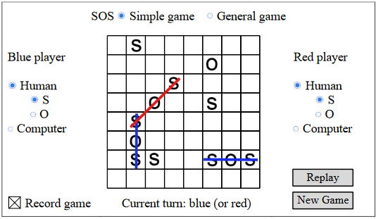 Create a python GUI program for the game SOS: The | Chegg.com
