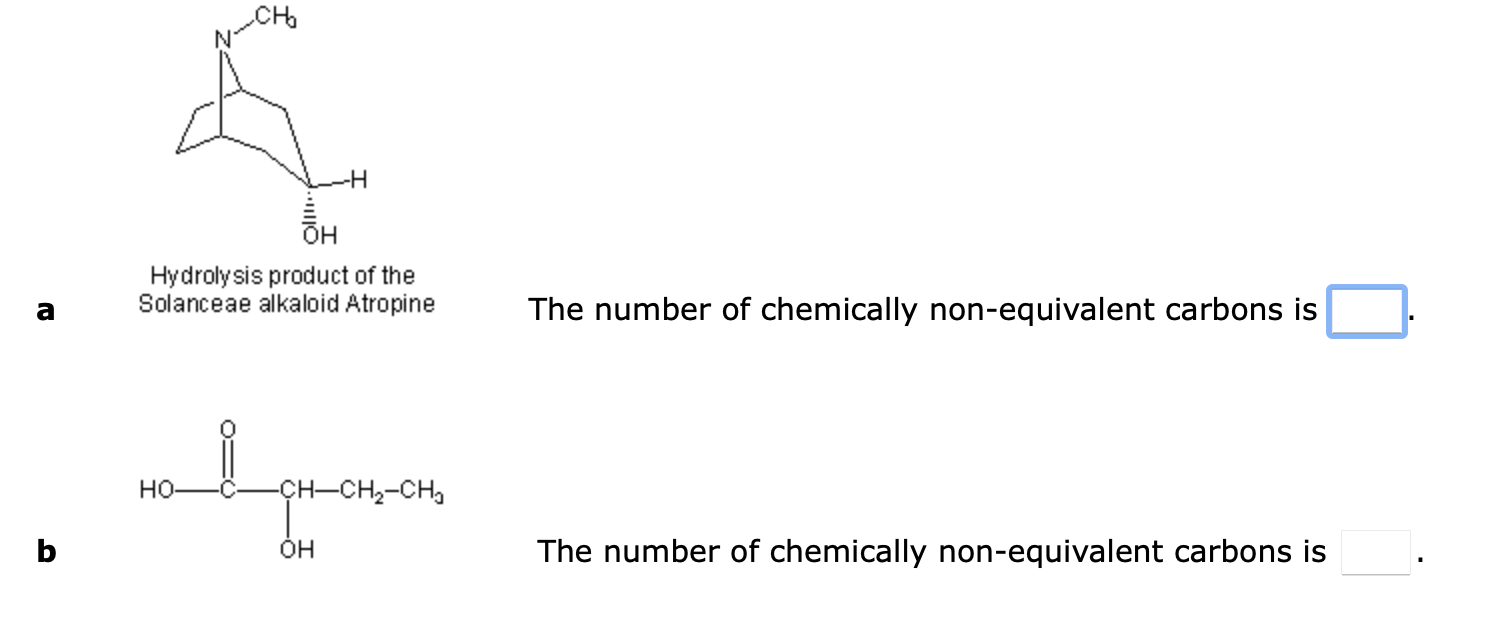 Solved How many kinds of chemically non-equivalent carbons | Chegg.com
