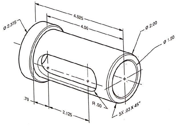 Solved 3D-Model the Retainer part. Unit system: IPS (inch, | Chegg.com