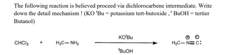 Solved The following reaction is believed proceed via | Chegg.com