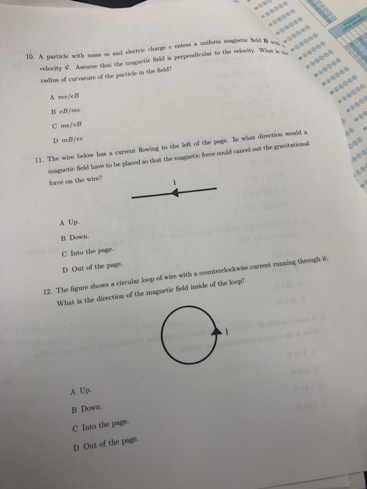 Solved 10. A particle with mass m and electric charge e | Chegg.com
